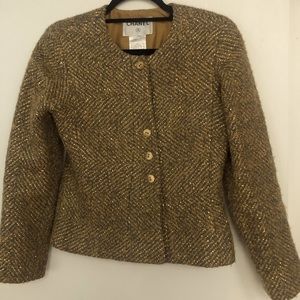 Gold Tweed Chanel Jacket, size 38